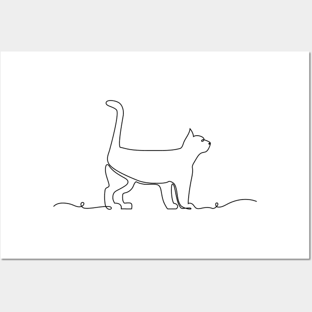 Cat Line art Wall Art by Dynamic Design